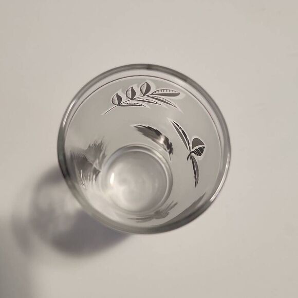 Libbey Vintage Frosted Tulip Silverleaf Set Of 7 4oz Juice Glasses - Picture 7 of 9